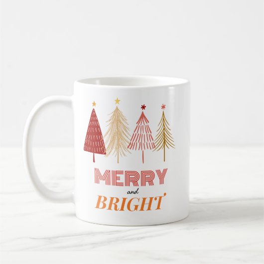 Merry & Bright Weihnachten Tasse (Links)