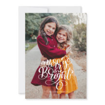 Merry & Bright Weihnachts-Fotokarte