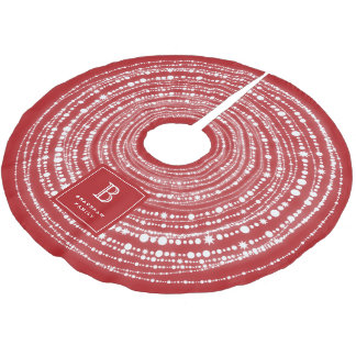 Merry & Bright Weihnachts-Funkelleuchten Monogramm Polyester Weihnachtsbaumdecke