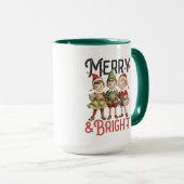 Merry Bright Weihnachts-Tasse Tasse (VorderseiteRechts)