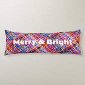 Merry & Bright Weihnachtsbeleuchtung Muster Revers Seitenschläferkissen (Vorderseite)