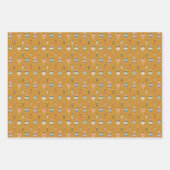 Merry + Bright Weihnachtsdekoration Geschenkpapier Set (Vorderseite)