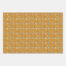 Merry + Bright Weihnachtsdekoration Geschenkpapier Set