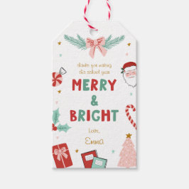 Merry & Bright Weihnachtsgeschenk-Anhänger für Leh Geschenkanhänger
