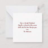 Merry & Bright Weihnachtsgrüße Mitteilungskarte (Rückseite)