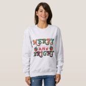 Merry & Bright Weihnachtshirt Sweatshirt (Vorne ganz)