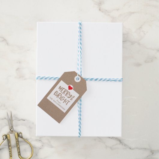 Merry & Bright Weihnachtskalender Countdown Geschenkanhänger (Mit Garn)