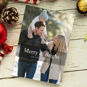 Merry & Bright Weihnachtskarte für Familien Dankeskarte