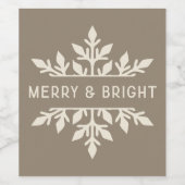 Merry & Bright | Weinetikett | Treibholz (Einzelnes Label)