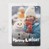 Merry & Bright White Glow Magic Weihnachten Foto (Vorderseite)