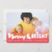 Merry & Bright White Glow Magic Weihnachten Foto (Vorderseite)