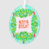 Merry & Bright Wraath Ornament (Vorderseite)
