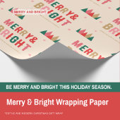 Merry & Bright Wrapping Paper Geschenkpapier