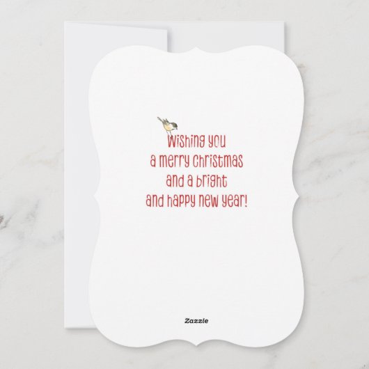 Merry & Bright Wreath Feiertagskarte (Rückseite)