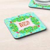 Merry & Bright Wreath Getränkeuntersetzer (Linke Seite)