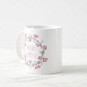Merry & Bright Wreath Kaffeetasse (Vorderseite Links)