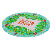 Merry & Bright Wreath Schneidebrett (Ecke)