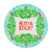Merry & Bright Wreath Schneidebrett (Vorderseite)