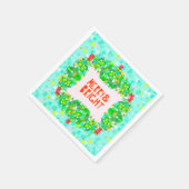 Merry & Bright Wreath Serviette (Ecke)