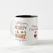 Merry & Bright Zwei-Tone Weihnachtsfeier Tasse - C (Vorderseite Links)