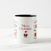Merry & Bright Zwei-Tone Weihnachtsfeier Tasse - C (Mittel)