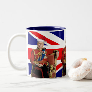 Merry British Christmas King Charles III Zweifarbige Tasse
