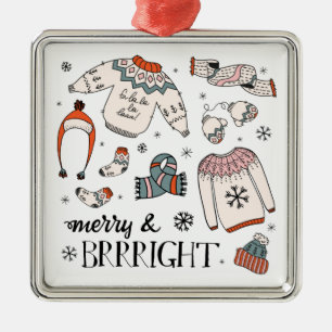 Merry & Brright Winter Kleidung Weihnachten Ornament Aus Metall