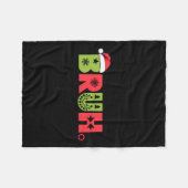 Merry Bruh Christmas Family Matching Pajama Santa Fleecedecke (Vorderseite (Horizontal))