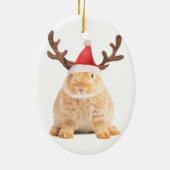 Merry Bunny Christmas Keramik Ornament (Hinten)