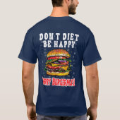 Merry Burgmasse - Funny Christmas Hamburger T-Shirt (Rückseite)