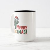 Merry Cactmas mug Zweifarbige Tasse (Vorderseite Links)