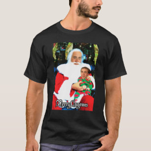 Merry Cagemas Santa Knee Nicolas Cage Weihnachten8 T-Shirt
