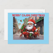 Merry Cajun Christmas Postkarte (Vorne/Hinten)