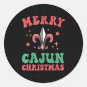 Merry Cajun Christmas Southern Louisiana Xmas New Runder Aufkleber (Vorderseite)