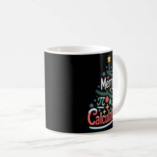 Merry Calculations Funny Math Teacher Christmas Kaffeetasse (VorderseiteRechts)