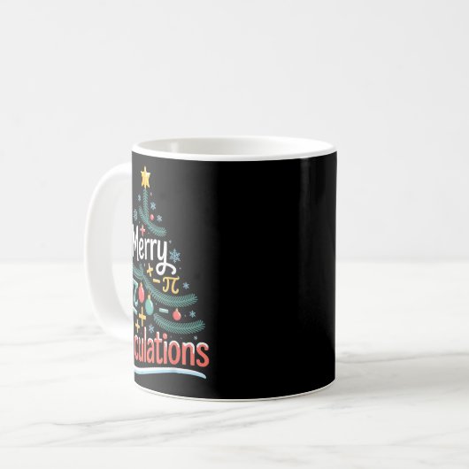 Merry Calculations Funny Math Teacher Christmas Kaffeetasse (Vorderseite Links)