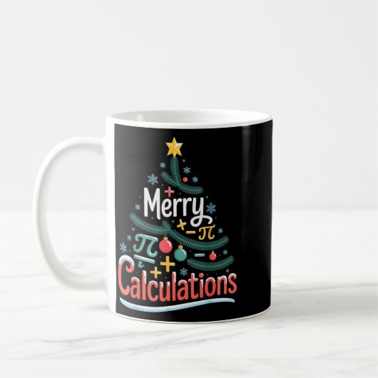 Merry Calculations Funny Math Teacher Christmas  Kaffeetasse (Links)