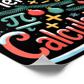 Merry Calculations Funny Math Teacher Christmas Poster (Ecke)