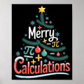 Merry Calculations Funny Math Teacher Christmas  Poster (Vorne)