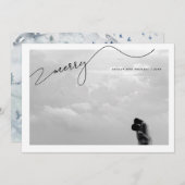 Merry Calligraphy Script Name Foto Weihnachten (Vorne/Hinten)