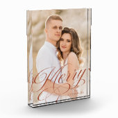 Merry Calligraphy Terracotta Script Holiday Fotoblock (Links)