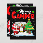 Merry Camper Weihnachten Weihnachtsmann Camper Cam Begleitkarte (Vorne/Hinten)