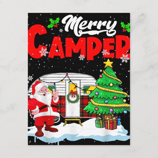 Merry Camper Weihnachten Weihnachtsmann Camper Cam Begleitkarte (Rückseite)