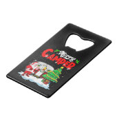 Merry Camper Weihnachten Weihnachtsmann Camper Cam Geldbeutel Flaschenöffner (Rückseite Schrägansicht)