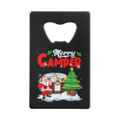 Merry Camper Weihnachten Weihnachtsmann Camper Cam Geldbeutel Flaschenöffner (Rückseite)