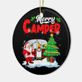 Merry Camper Weihnachten Weihnachtsmann Camper Cam Keramik Ornament (Links)