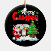 Merry Camper Weihnachten Weihnachtsmann Camper Cam Keramik Ornament (Hinten)