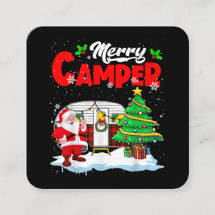 Merry Camper Weihnachten Weihnachtsmann Camper Cam Quadratische Visitenkarte
