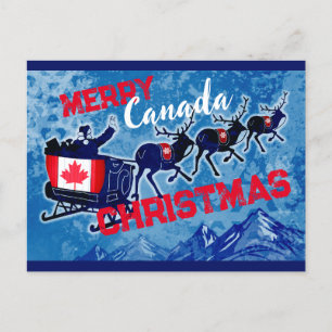 Merry Canada Weihnachts-Postkarte Feiertagspostkarte