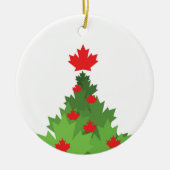 Merry Canadian Flag Weihnachtsbaum Keramik Ornament (Vorne)